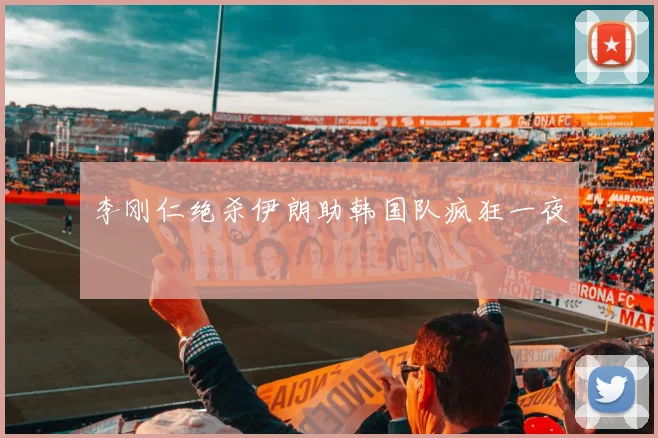 李刚仁绝杀伊朗助韩国队疯狂一夜